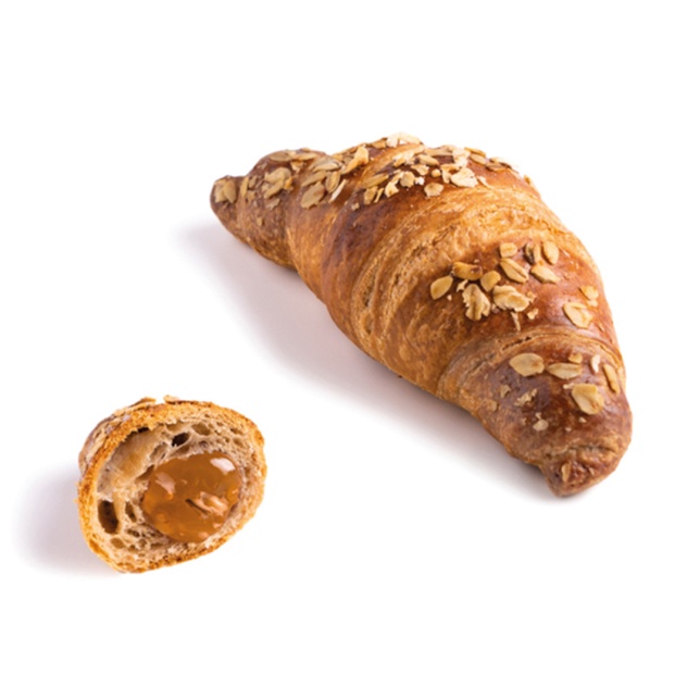 Spelt fig and walnut vegan croissant