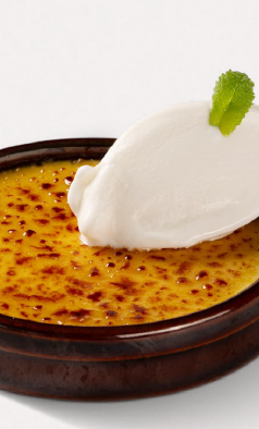 Crema Catalana with Fior di Latte Ice Cream