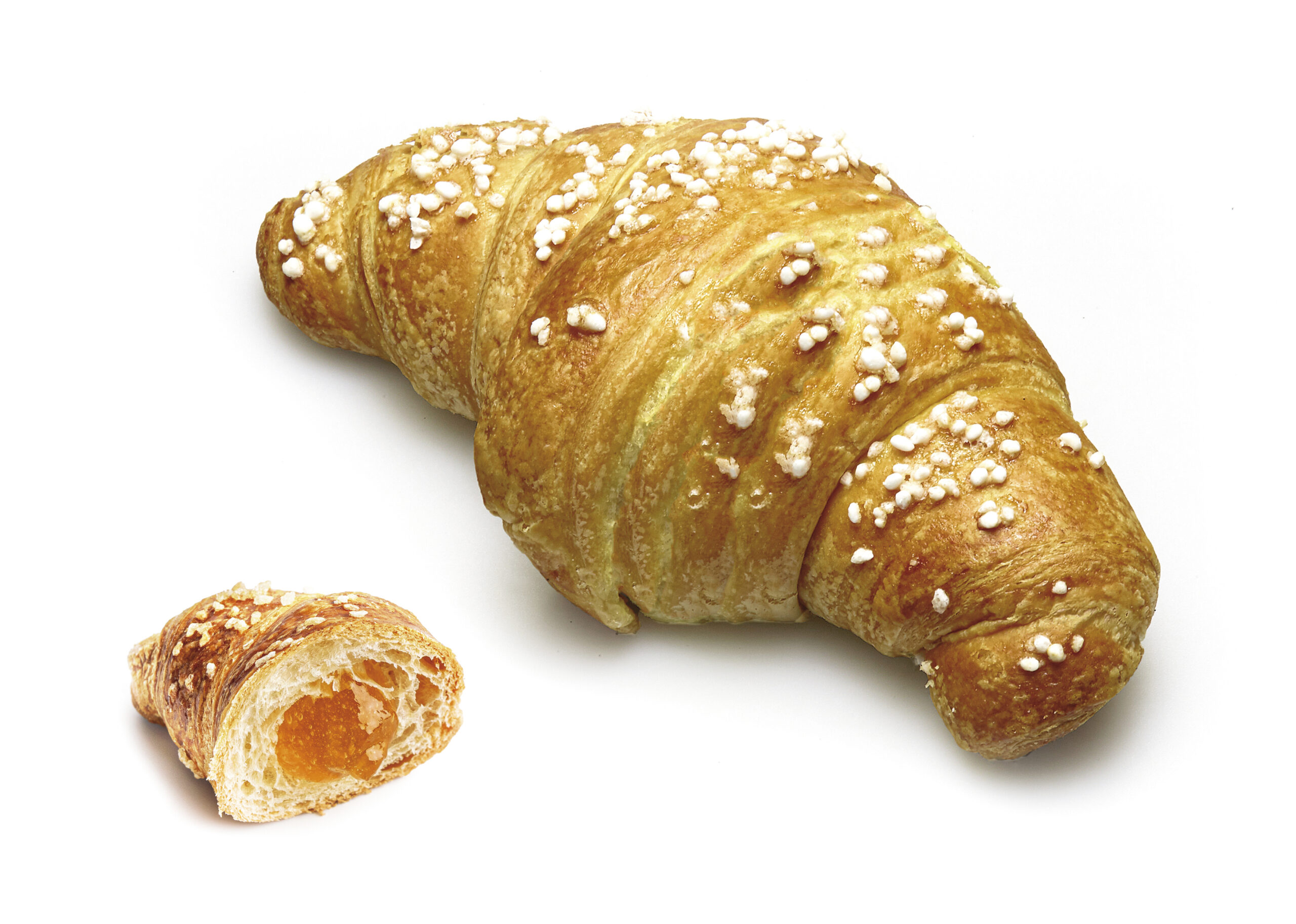 croissant con farina di riso ripieno albicocca e miele