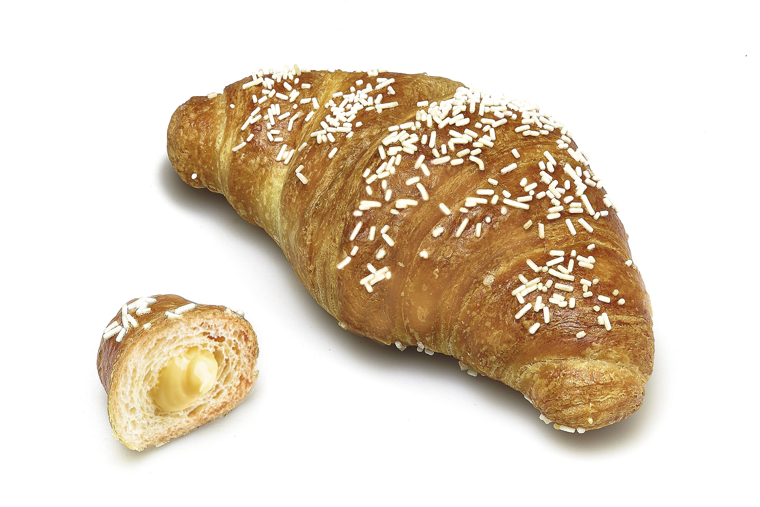 croissant sfoglioso ripieno alla crema